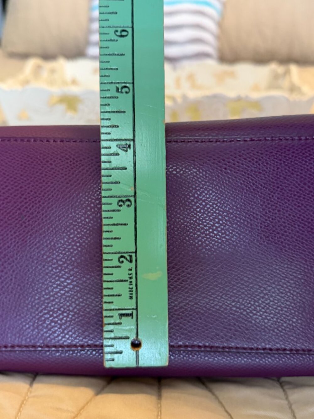COACH Ava Chain Tote Crossgrain Leather Gold Chain Purple Plum Handbag F37201 - Picture 2 of 15